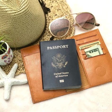 leather passport wallet with rfid protection|leather passport wallet for women.